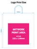 190x80x210mm White Printed Paper Carrier Bags