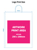 240x110x310mm White Printed Paper Carrier Bags