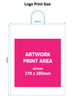 320x120x420mm White Printed Paper Carrier Bags