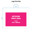 400x120x310mm White Printed Paper Carrier Bags