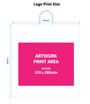 540x150x490mm White Printed Paper Carrier Bags