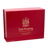 Gloss Red Foil Printed Boxes 300x400x150mm