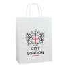 240x110x310mm White Printed Paper Carrier Bags