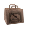 260x175x245mm Brown Wide Based Printed Paper Carrier Bags