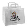 320x220x245mm White Wide Based Printed Paper Carrier Bags